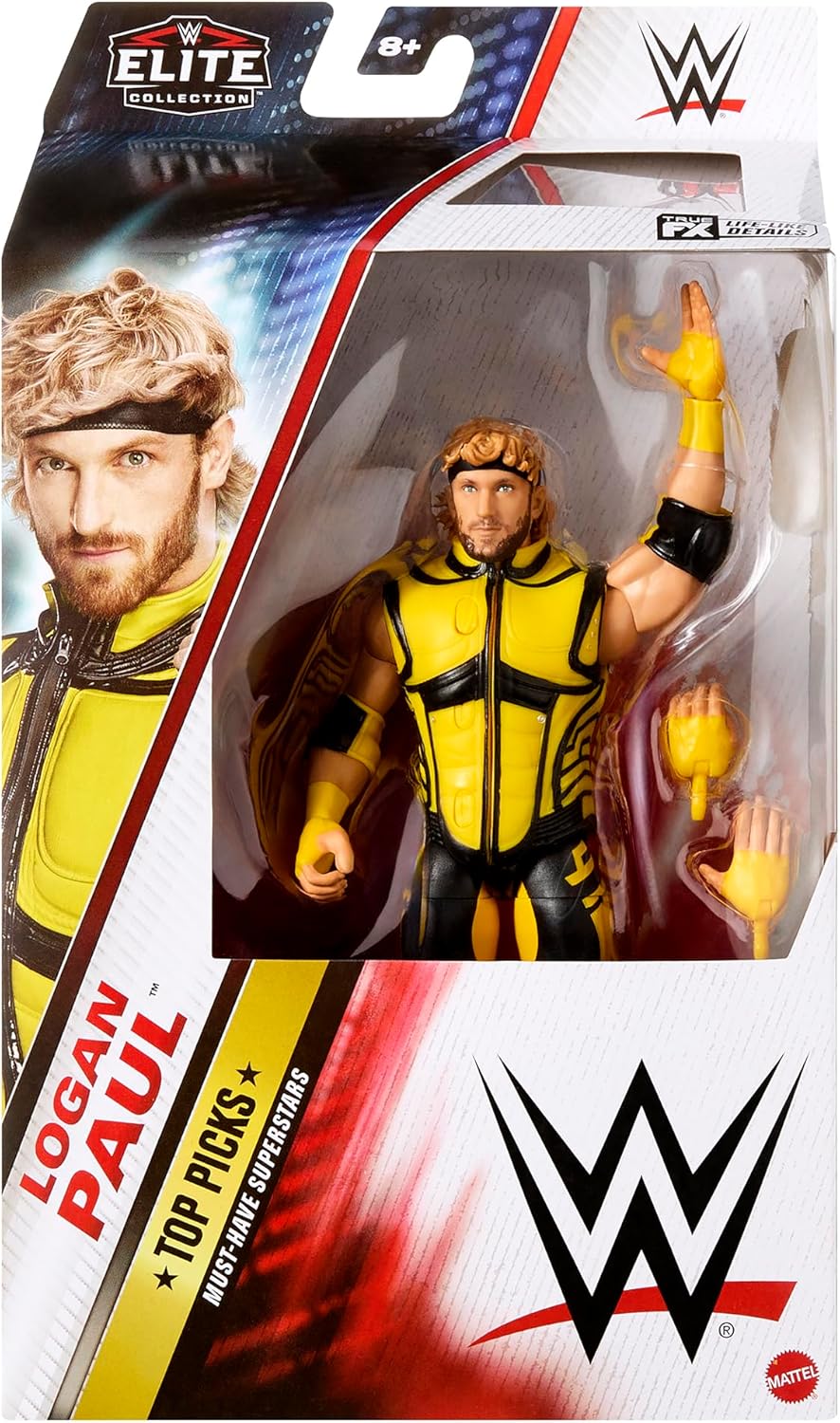 Logan Paul (Yellow & Black) - WWE Elite Top Picks 2025 (Wave 2) Toy Wrestling Action Figure