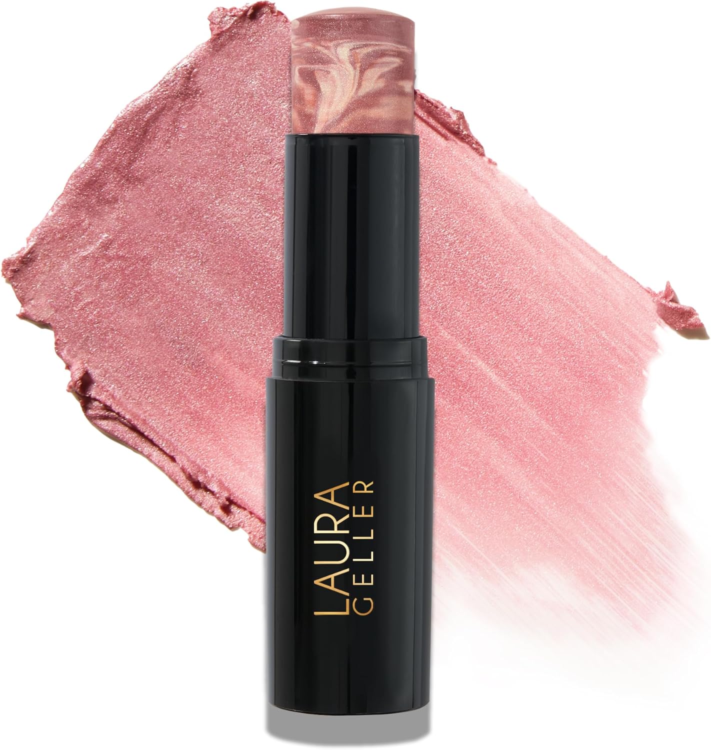 LAURA GELLER NEW YORK Italian Marble Blush Makeup Stick | Cream Finish Marbleized Blush for Cheeks (Raspberry Champagne)