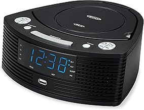 Jensen® Stereo Compact Disc Player with AM/FM Digital Dual Alarm Clock Radio