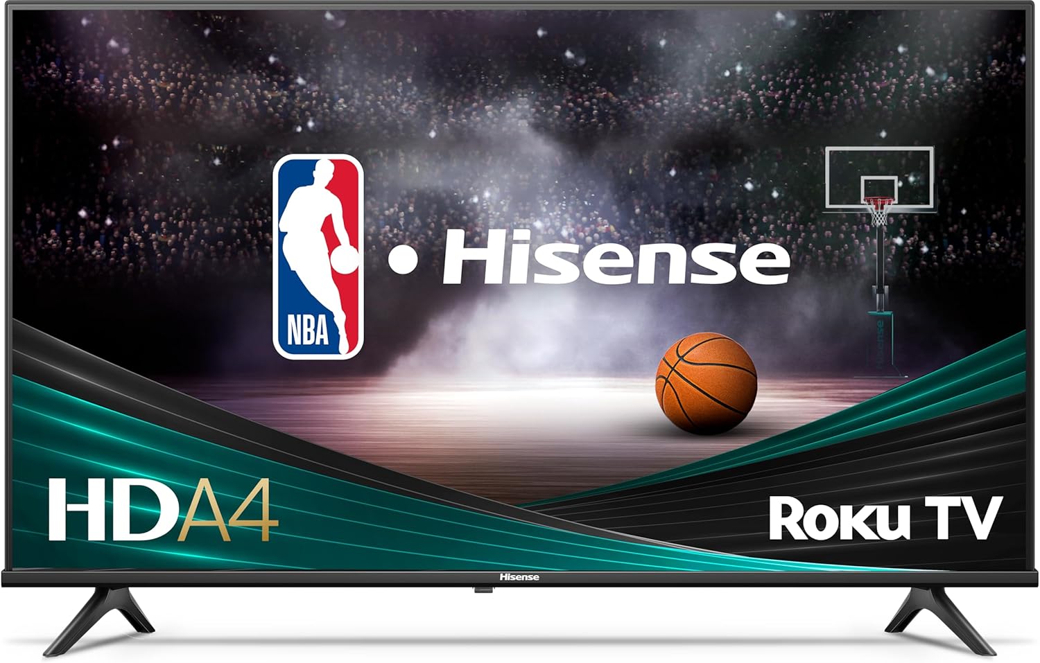 Hisense 32-Inch Class A4 Series HD 720p Smart Roku TV with Alexa Compatibility (32A4HNR, 2024 Model) - Dolby Audio, Slim Bezel Design, Google Assistant