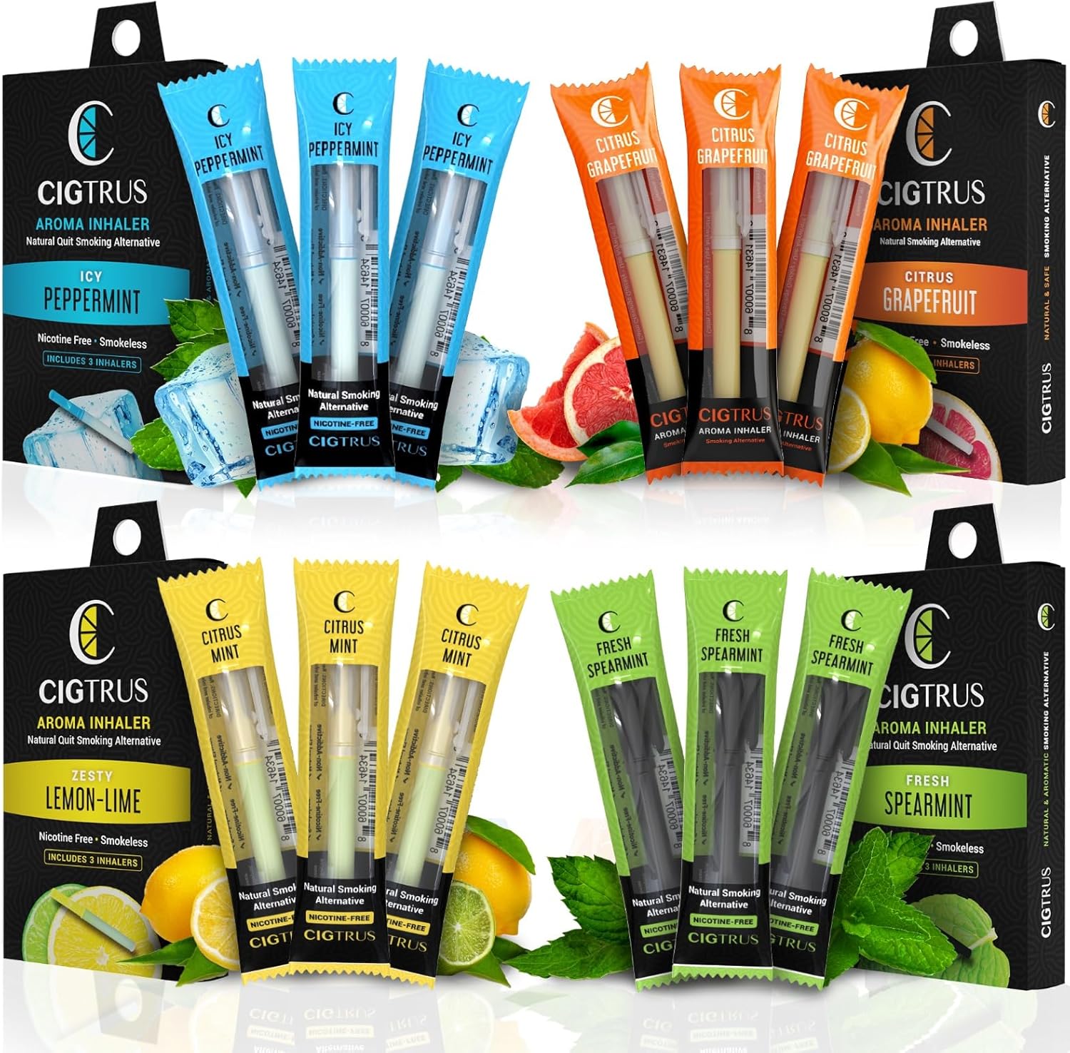 Cigtrus Smokeless Air Inhaler - Tobacco-Free, Nicotine-Free, & Non-Electric | Oral Fixation Relief Aid | Habit Replacing Breathing Stick | (Multi Color)
