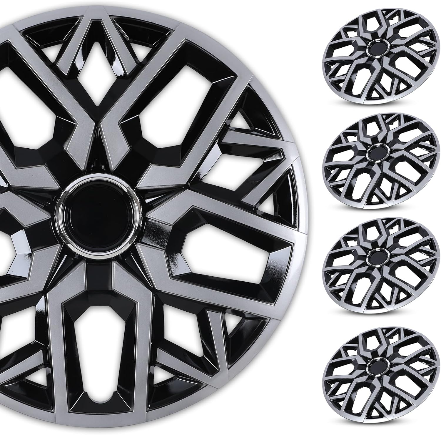 WOLFSTORM 15’’ Universal Hubcaps for Steel Wheel Rims Cover R15 Car Hubcaps