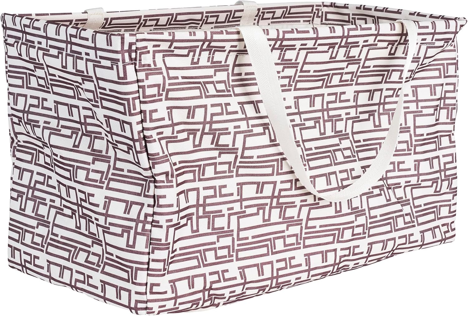 Household Essentials Tan Geometric Krush Container All-Purpose Utility Tote