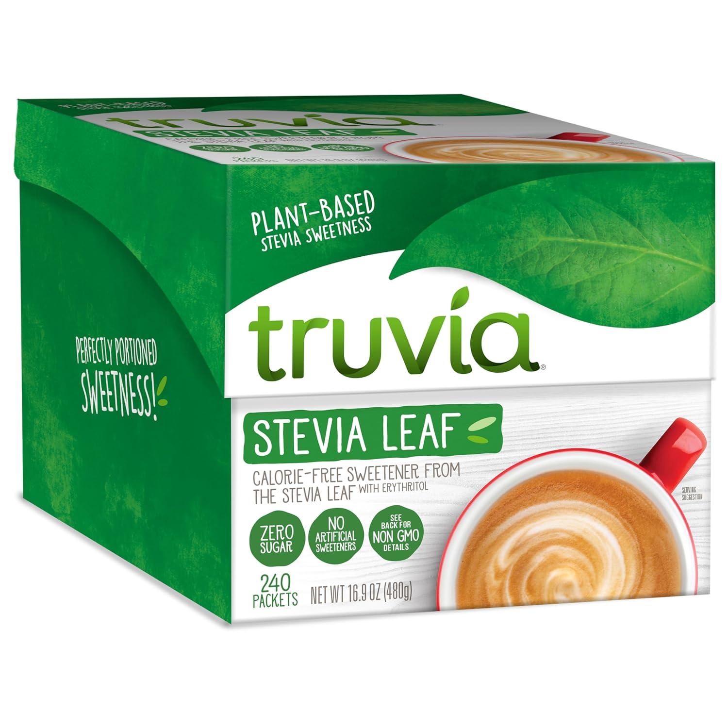 Truvia Original Calorie-Free Sweetener from the Stevia Leaf Packets, 240 Count, 16.9 oz (Pack of 4)