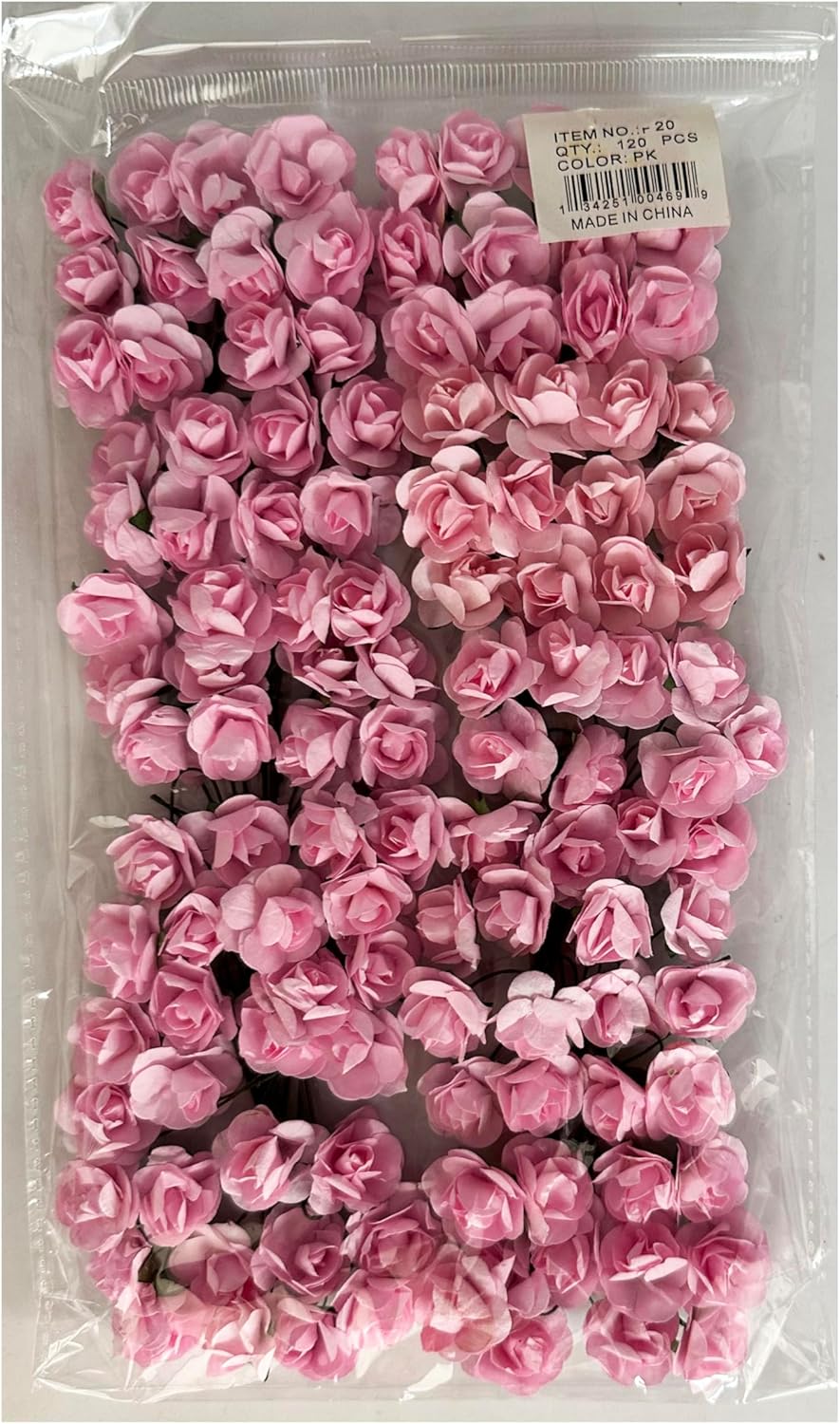 Mini Fake Rose Flower Heads 120pcs Mini Artificial Roses Wedding Make Bridal Hair Clips Headbands Dress Bouquets Centerpieces Party Baby Shower (Pink)