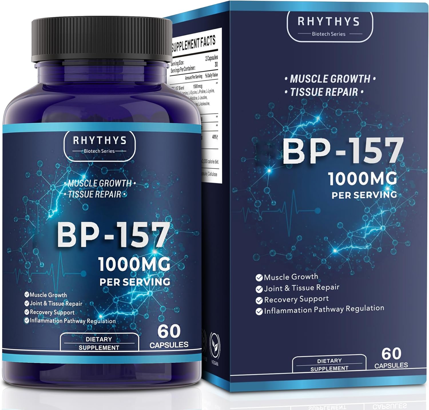 157 Capsules 1000 MG, Gut Health Support, Non-GMO, Gluten-Free, 60 Capsules