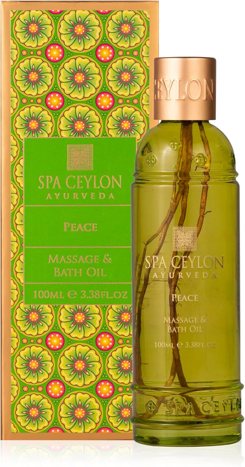 SPA CEYLON Peace Massage & Bath Oil | Soothing Body Ritual | Ayurveda | Massage Oil for Massage Therapy