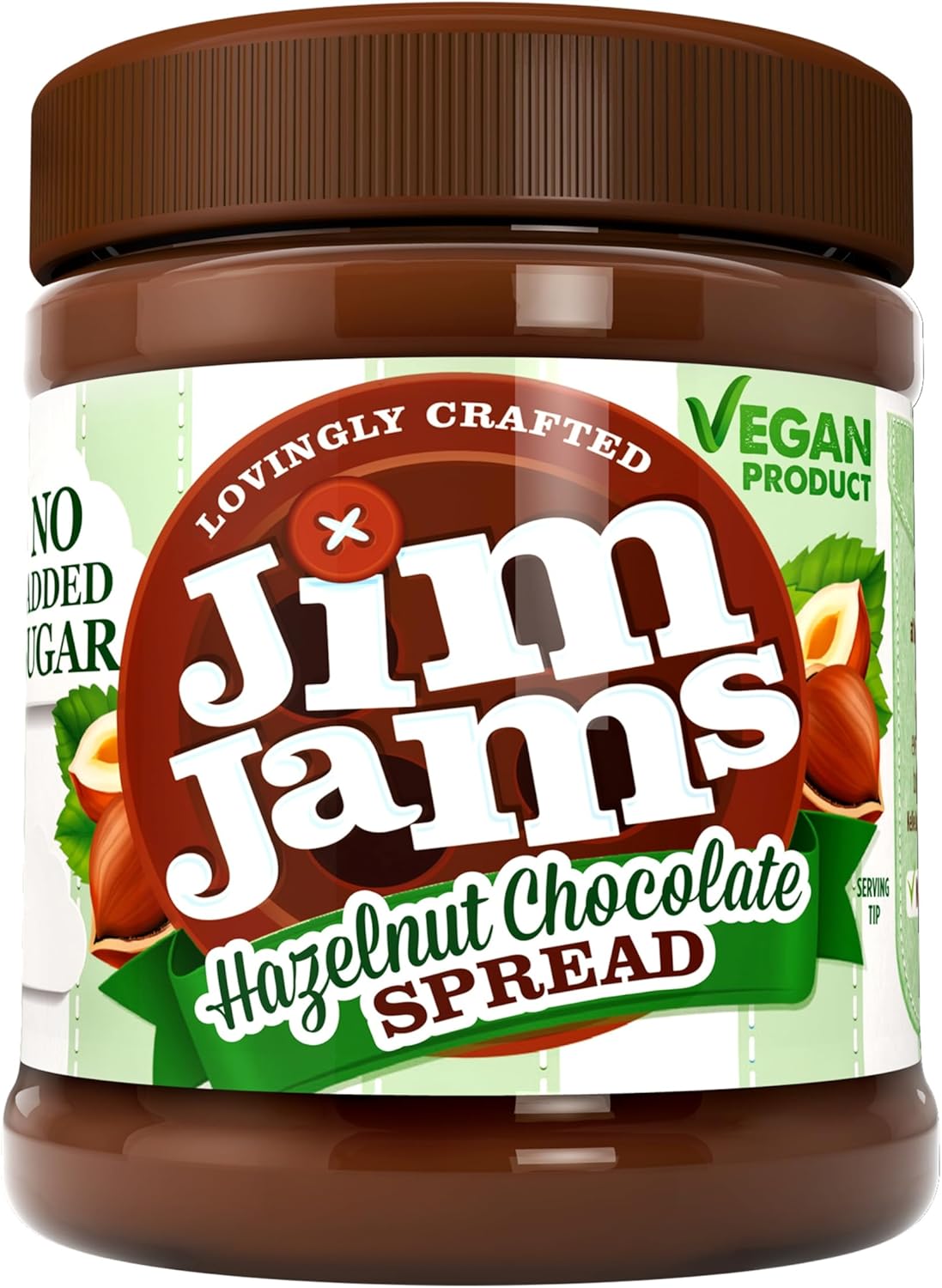 Jimjams Plant based Vegan No Added Sugar Hazelnut Chocolate Spread 350g | Healthy Diabectic Belgium Choco Spread | Ideal on bread & breakfast & Baking Cakes, Pancakes, Muffins (1, Hazelnut)