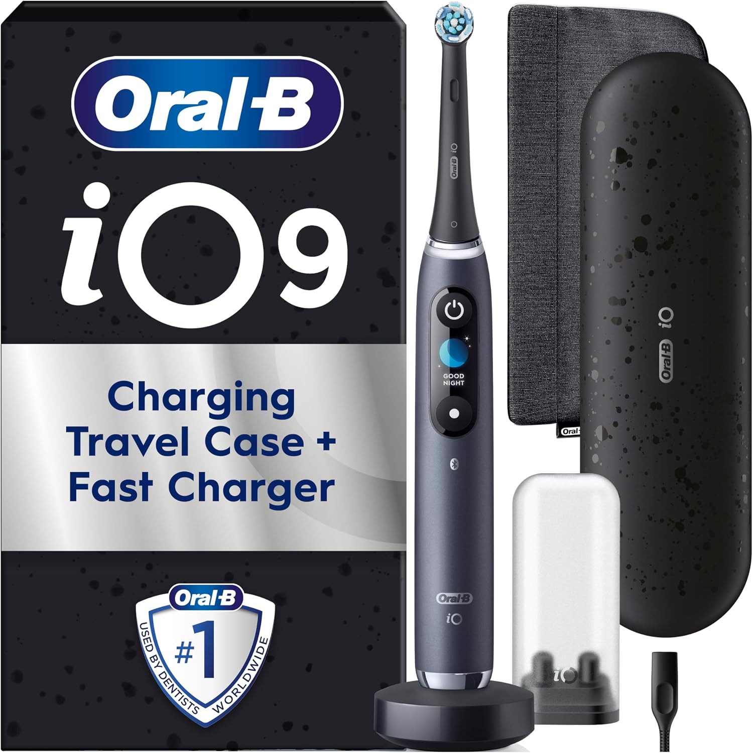 Oral-B iO9 Electric Toothbrush, Black Onyx, 1 Handle - App Connected