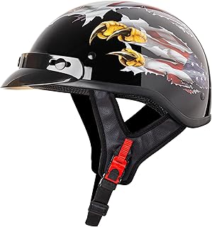 Cartman Cruiser Scooter Motorcycle Half Face Helmet, DOT Approved for Bike Scooter ATV UTV Chopper