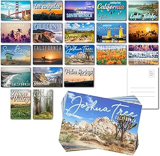 Pipilo Press Vintage California Travel Postcards, 20 Designs Bulk Set (4x6 In, 40 Pack)