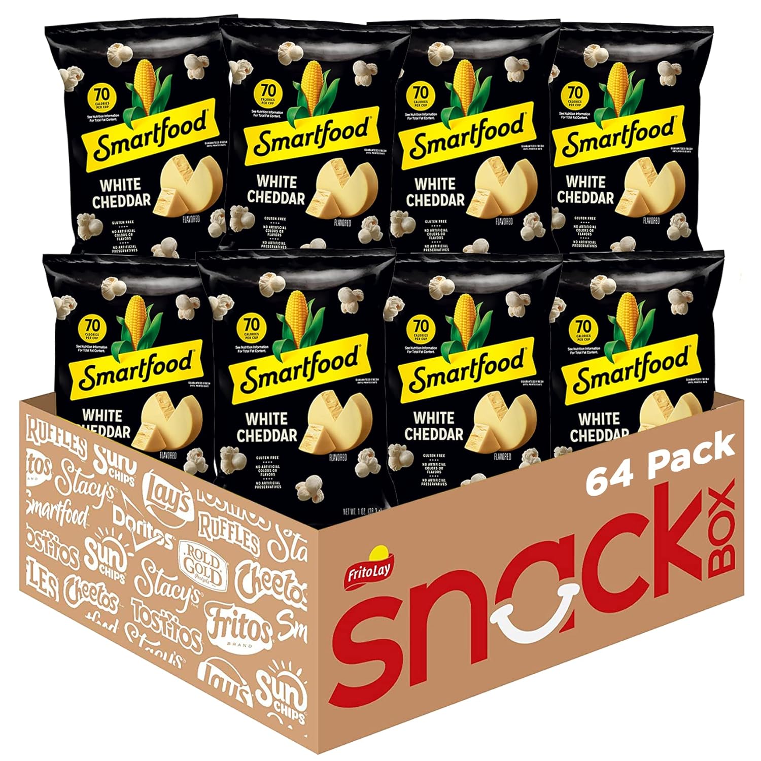 Smartfood Popcorn, White Cheddar, 1 Ounce (Pack of 64)