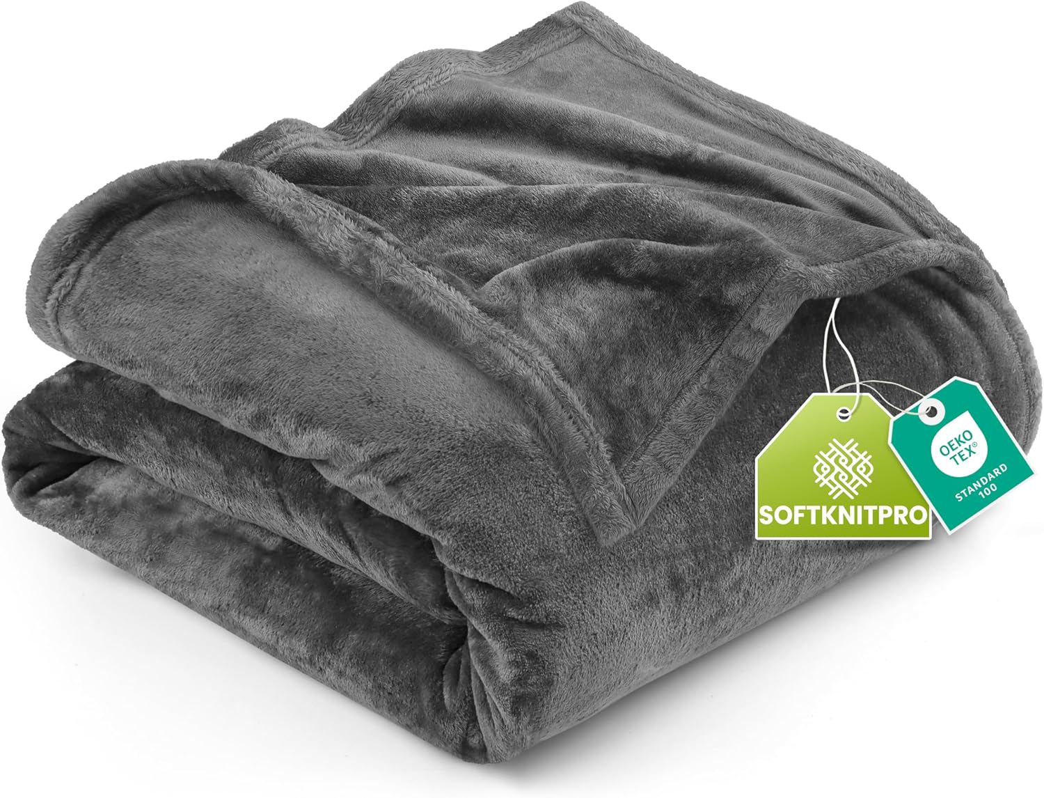 Utopia Bedding Fleece Blanket Queen Size Grey (90x90 Inches) Ultra Soft Warm Lightweight Microfiber Breathable Anti-Static Cozy Bed Blanket, All-Season Home Decor Gift for Women and Men