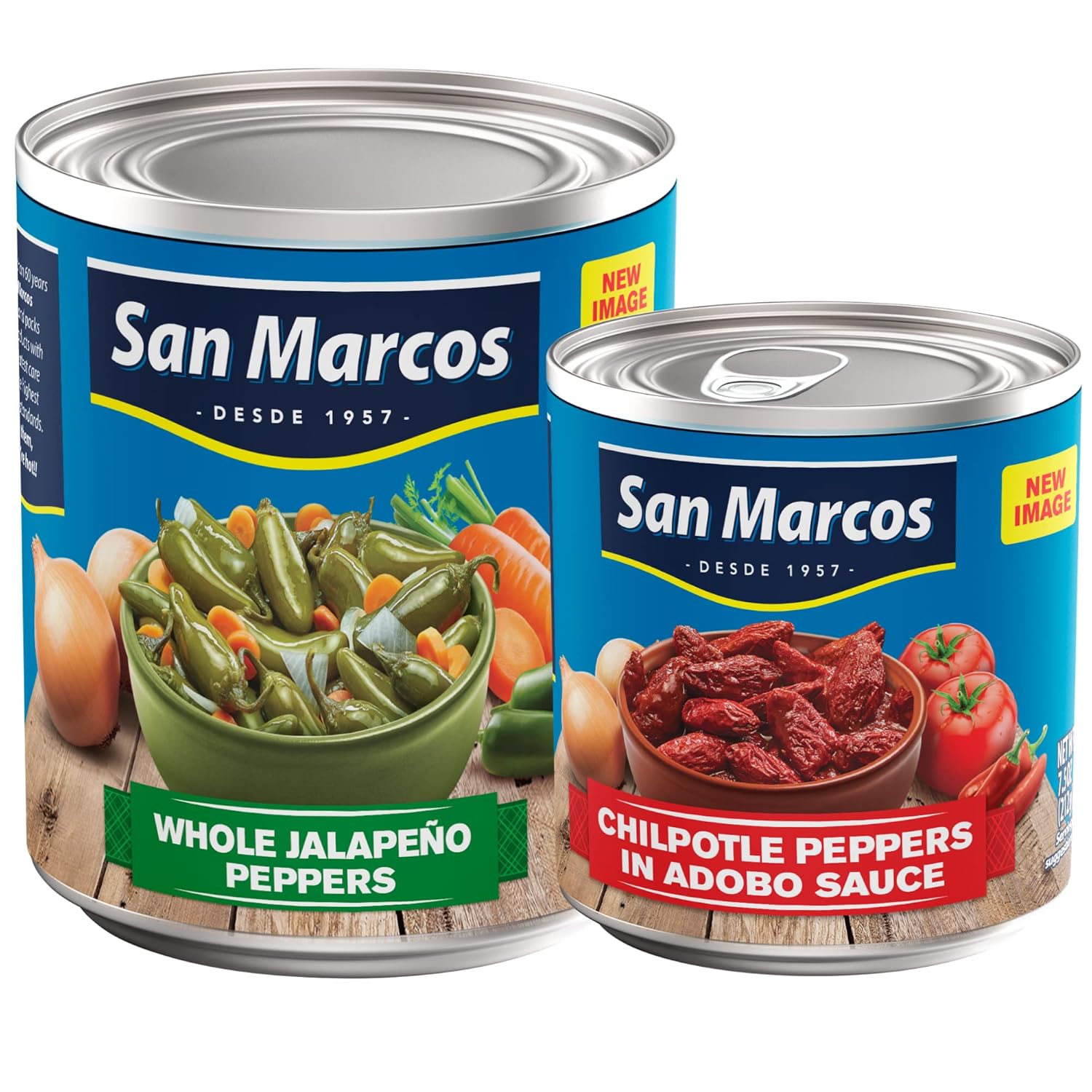 San Marcos Whole Jalapeno Peppers, 26 oz and San Marcos, Chilpotle In Adobo Sauce, 7.5 Ounce
