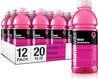 vitaminwater focus electrolyte enhanced water w/vitamins, kiwi-strawberry drinks, 20 fl oz, 12 Pack