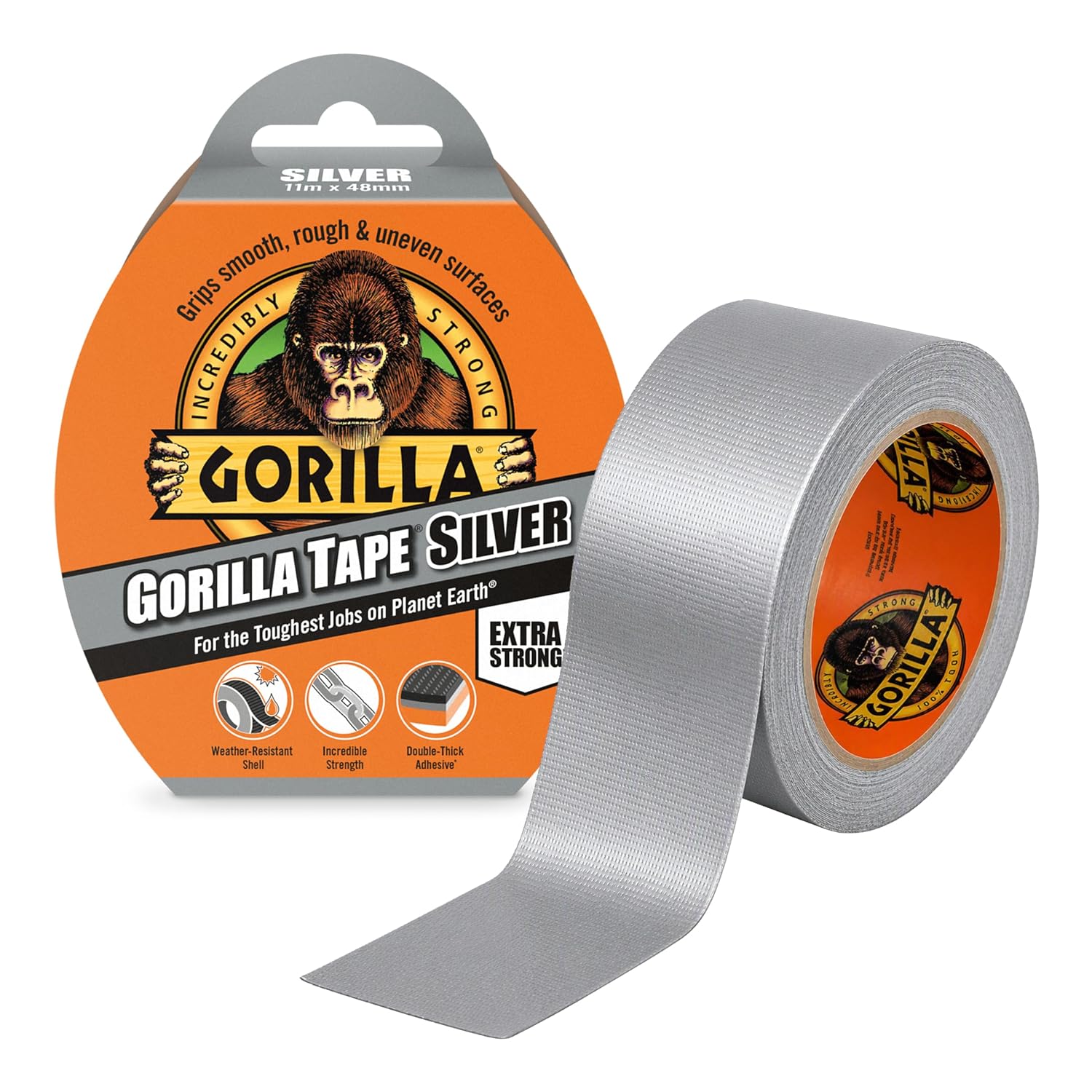 Gorilla 3044910 Tape Silver 48mm x 11m