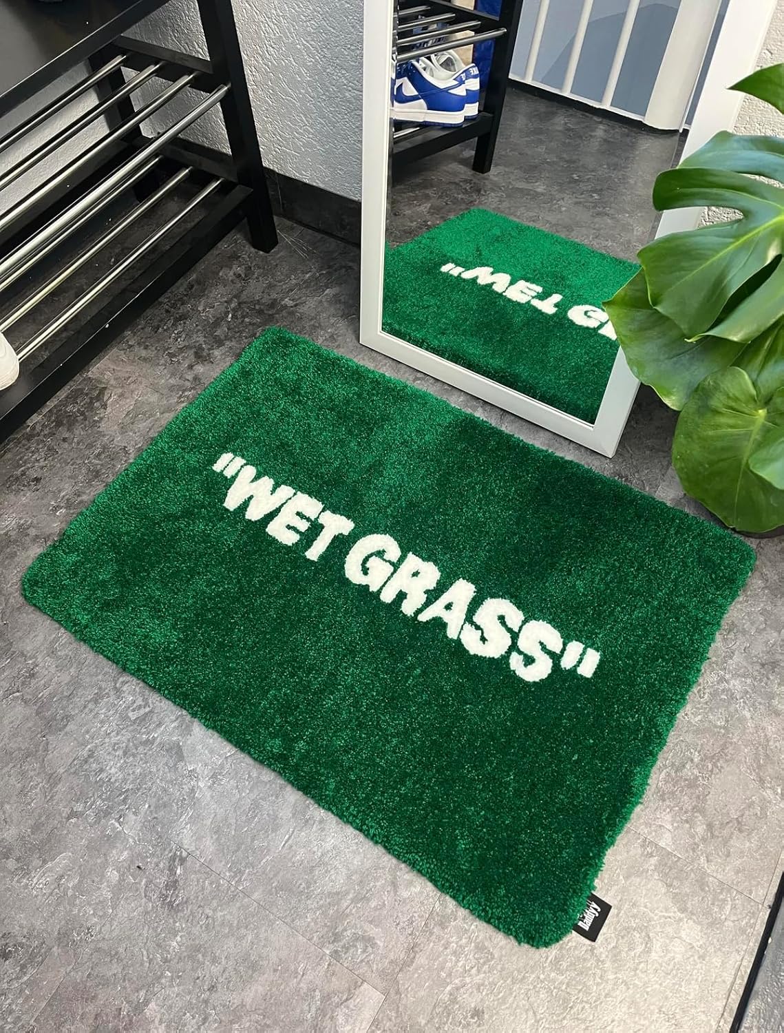 Wet Grass Rug - Tufted Hypebeast Rug - Handmade & Premium - 32 * 20in (80 * 50cm) - Hypebeast Room Decor - Off White Rug - Aesthetic Bape Rug - Luxape Rug