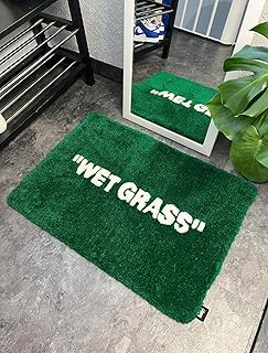 Wet Grass Rug - Tufted Hypebeast Rug - Handmade & Premium - 32 * 20in (80 * 50cm) - Hypebeast Room Decor - Off White Rug - Aesthetic Bape Rug - Luxape Rug