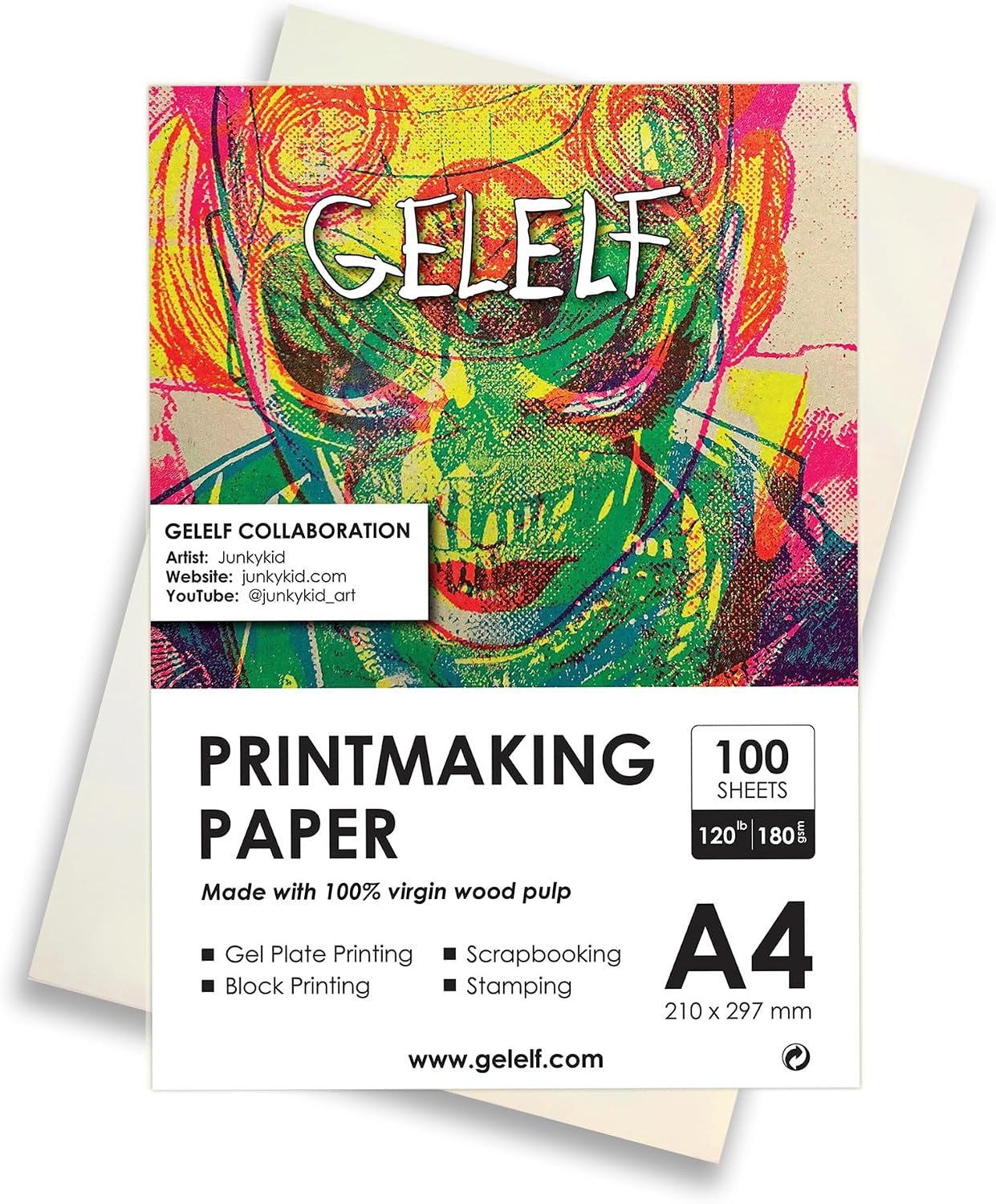 Printmaking Paper for Artwork (120lb / 180gsm), International A4 (210 x 297mm) Gel Plate Printmaking Paper-Printmaking Supplies Paper Adults and Students,100 Sheets