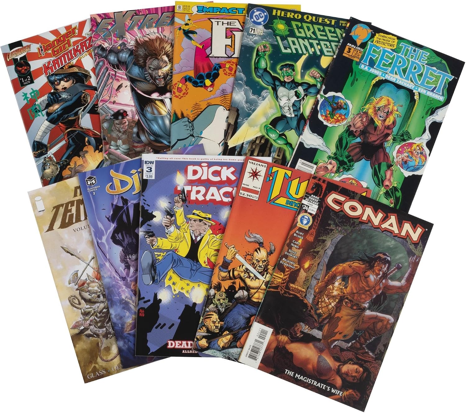 10 Assorted Comic Book Value Gift Collection- Amazing Selection of DC, Marvel & Indie Publishers- No Dupes or Inappropriate Content- Great Birthday Holiday Set for Superhero or Graphic Novel Fans