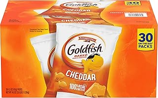 Pepperidge Farm Goldfish Cheddar Crackers, 1.5 oz. Snack Packs, 30 Count