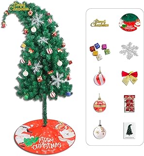 Christmas Tree，Whimsical Christmas Tree Christmas Tree Green, 5.7FT Artificial Bendable Christmas Trees and Ornament Set ，62 Sets of Christmas Decorations