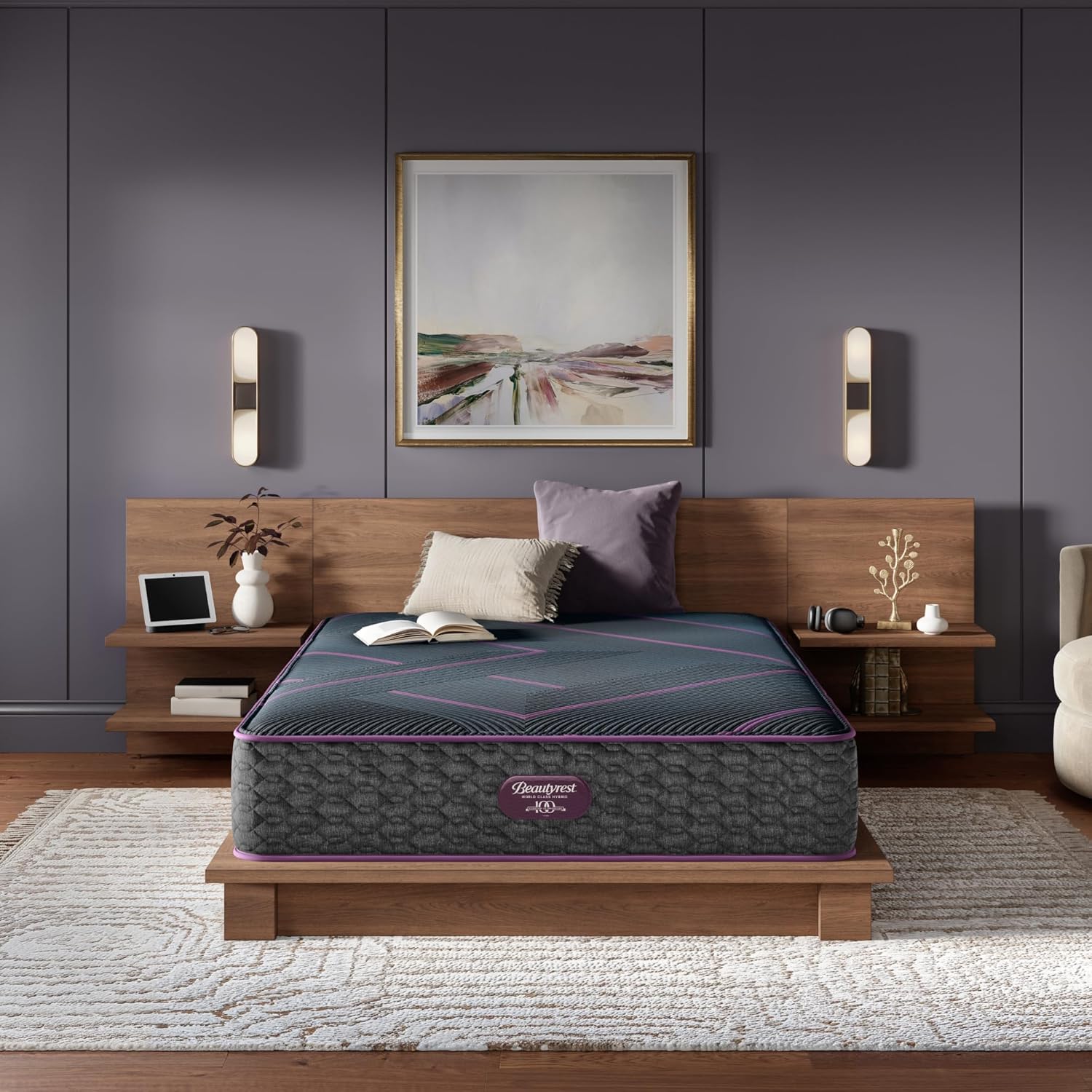 Beautyrest World Class Level Three Medium 13" Hybrid Mattress - Queen Size - Durable Support, Pressure Relief, Cooling, Motion Separation; CertiPUR-US, 100 Night Sleep Trial and 10 Year Warranty