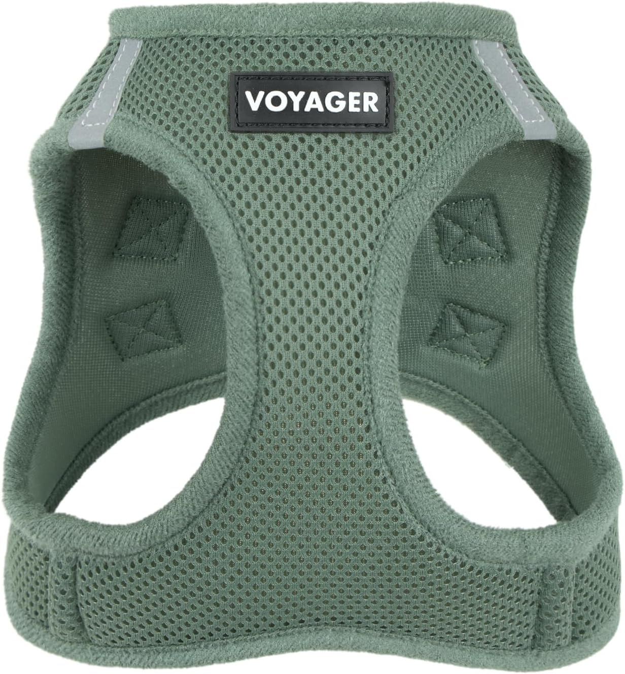 Best Pet Supplies - All Weather Mesh, Reflective, No Pull Harness for Small, Medium Dogs, Cats - Secure with Hook & Loop Fastener, Buckle, Double D-Rings - Moss Green, S (Chest: 14.5-16")