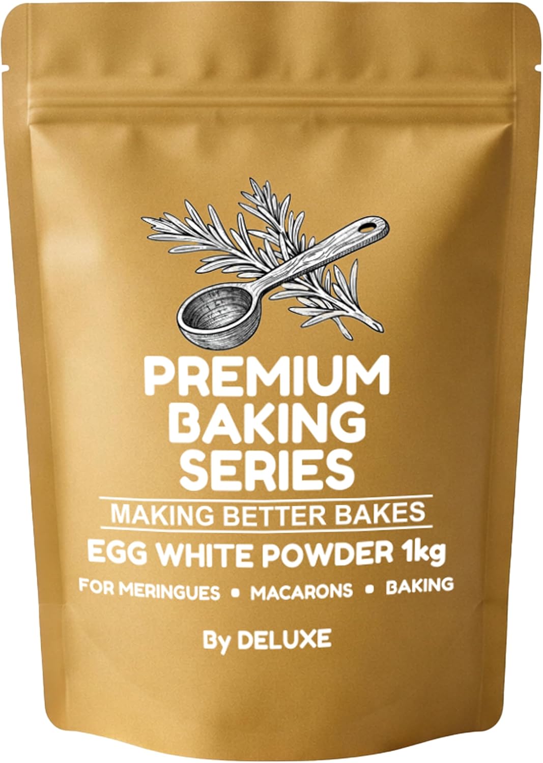 Deluxe Premium Egg White Powder 1kg Pure Pasteurised for Baking
