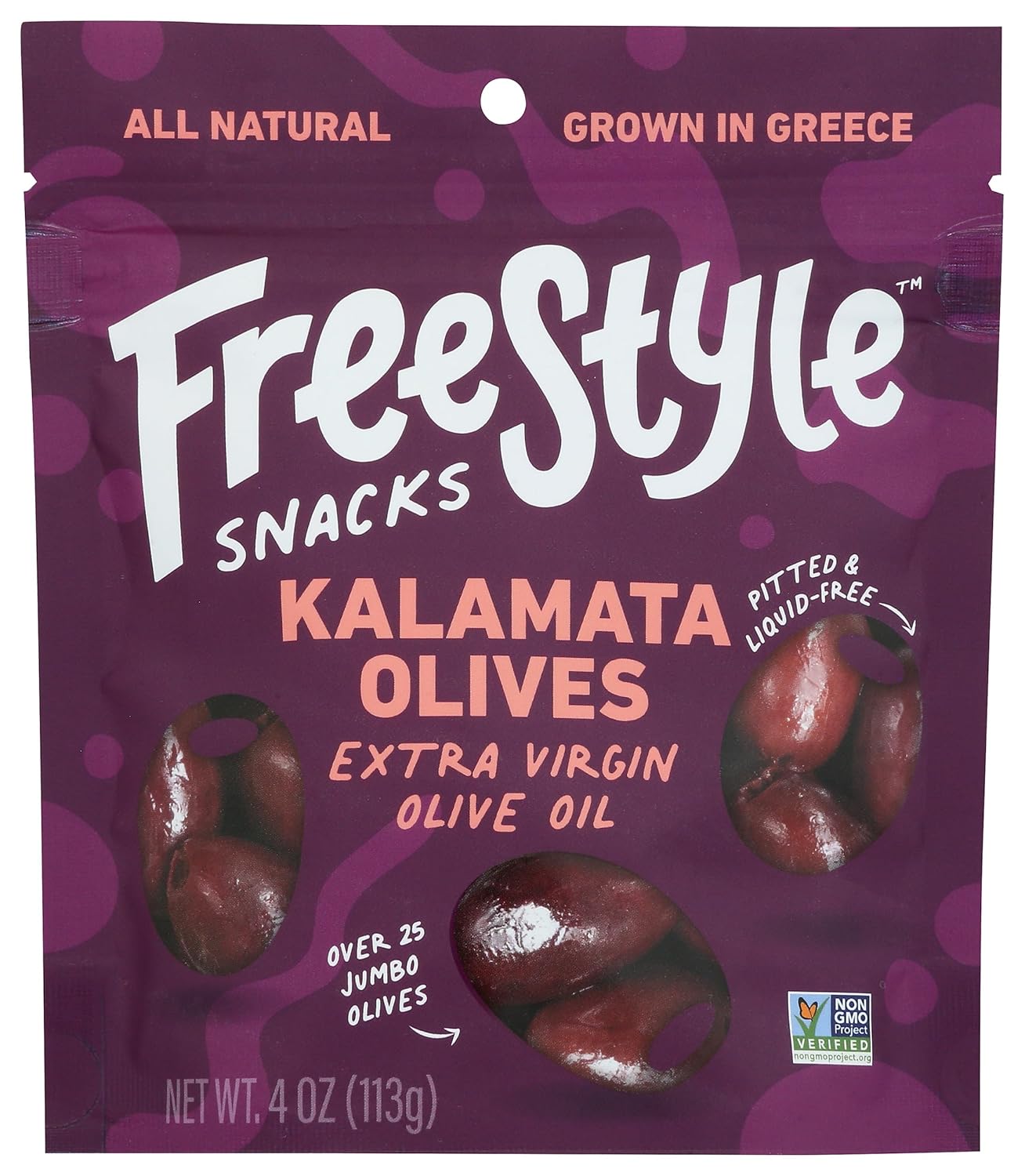 Freestyle Snacks Olives Kalamata Xtra Vgn 4 OZ