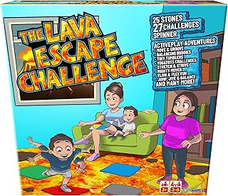 Funwares Floor is Lava Escape Challenge Games for Kids, Indoor and Outdoor Active and Educational Play for Kids Ages 4-8
