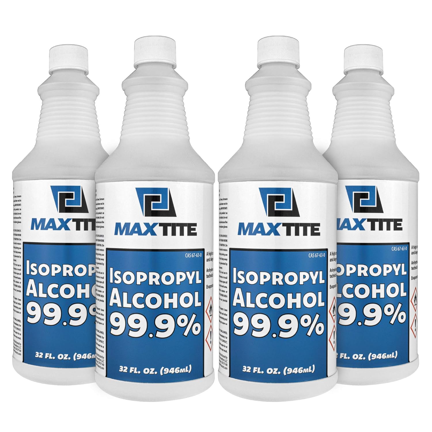 Isopropyl Alcohol 99.9% (1 Gallon (32oz, 4 Pack))