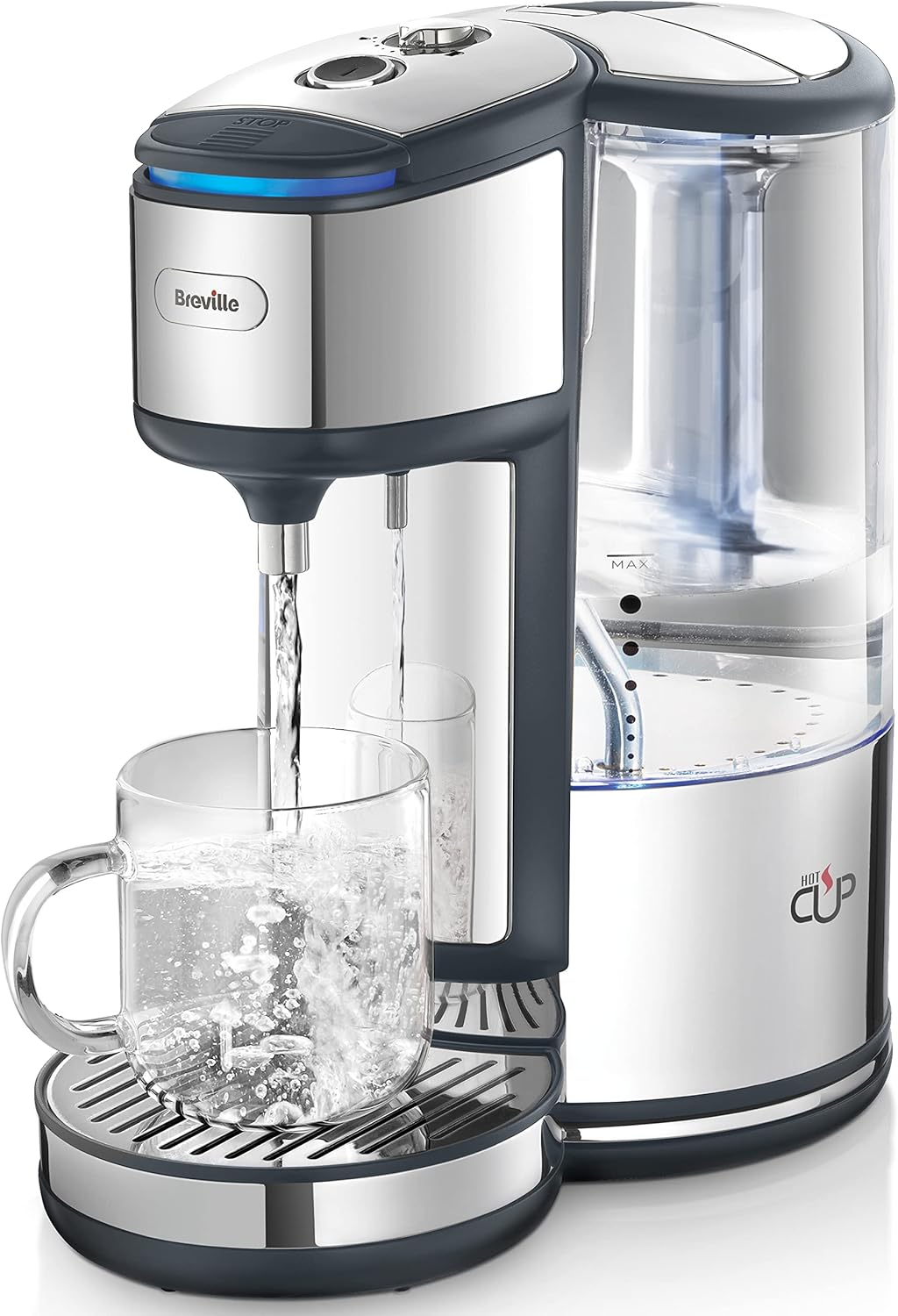 Breville VKJ367 BRITA HotCup Hot Water Variable Dispense, 1.8 Litre, Stainless Steel, 3000 W, 1.8 liters, Silver/Black