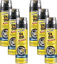 Fix-A-Flat S60420-6PK Aerosol Emergency Flat Tire Repair and Inflator, for Standard Tires, Eco-Friendly Formula, Universal Fit for all Cars, 16 oz. (Pack of 6)