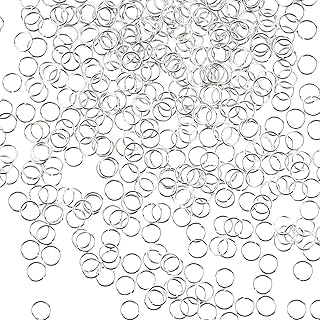 6mm Open Jump Rings Jewelry DIY Findings for Choker Necklaces Bracelet Making, Silver, 1000 PCS