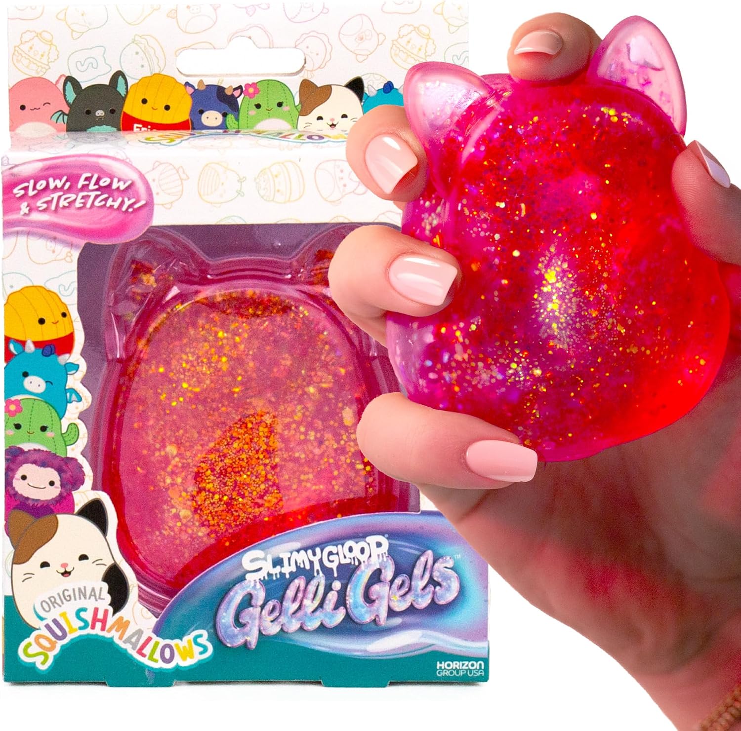 Horizon Group USA Slimygloop Gelli Gels, Pink Squishmallows