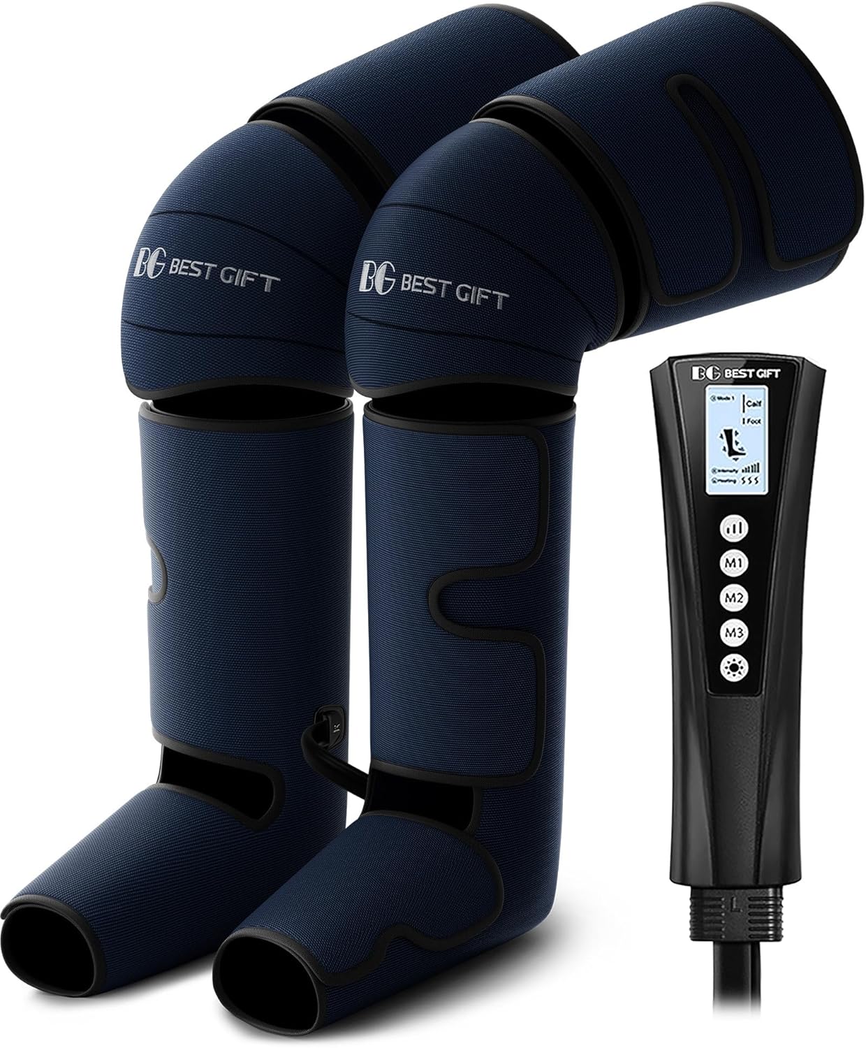 Gifts for Dad Mom Men Women Christmas Mothers Day, Fathers Day, Air Compression Massager with Heat for Foot, Leg, Calf, Thigh, Knee, Helpful for Vericose Veins, Muscle Fatigue, Cramps, Swelling, Edema