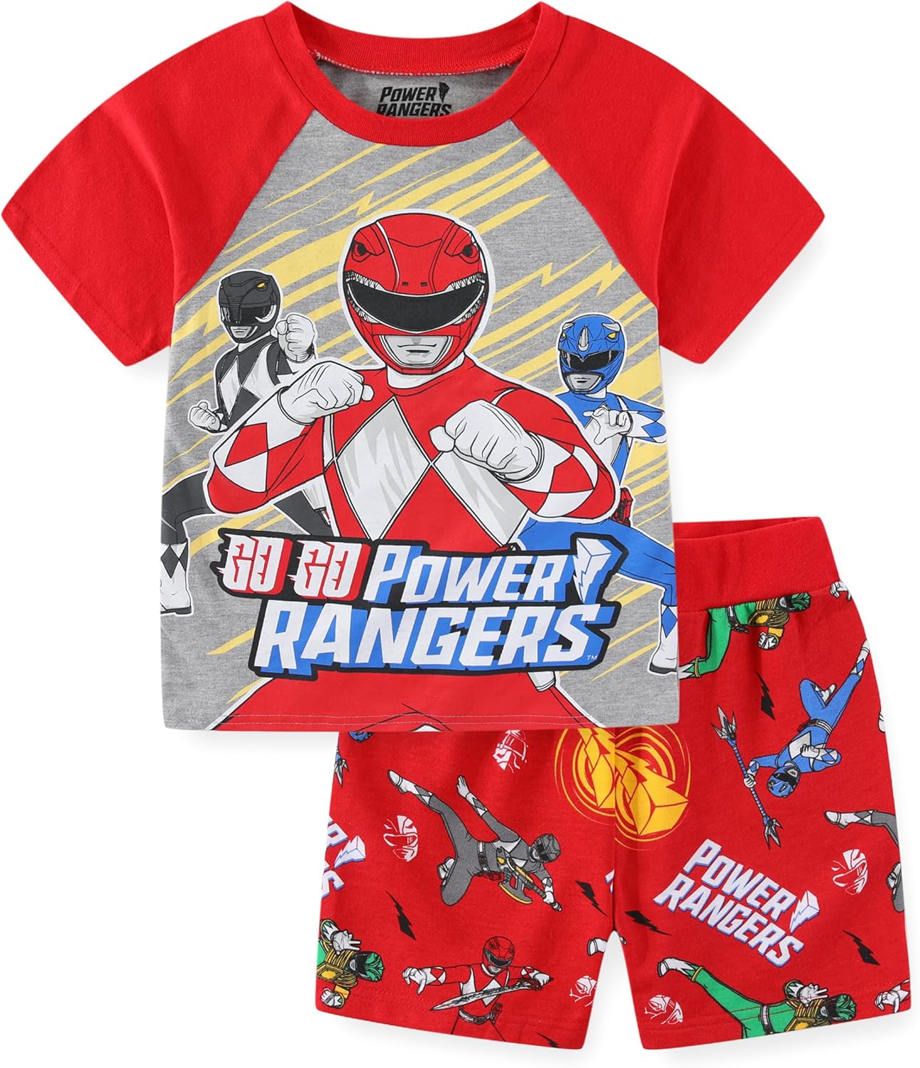 Power Rangers Boys Short Sleeve T-Shirt and Shorts Set for Big Kids