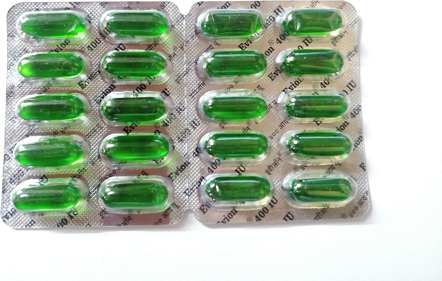 NK GLOBAL Evion Vitamin E 400mg Capsules For Face, Hair growth, Nails, Glowing Skin Set of 100 Pcs Natural, Vegan Face Vitamins
