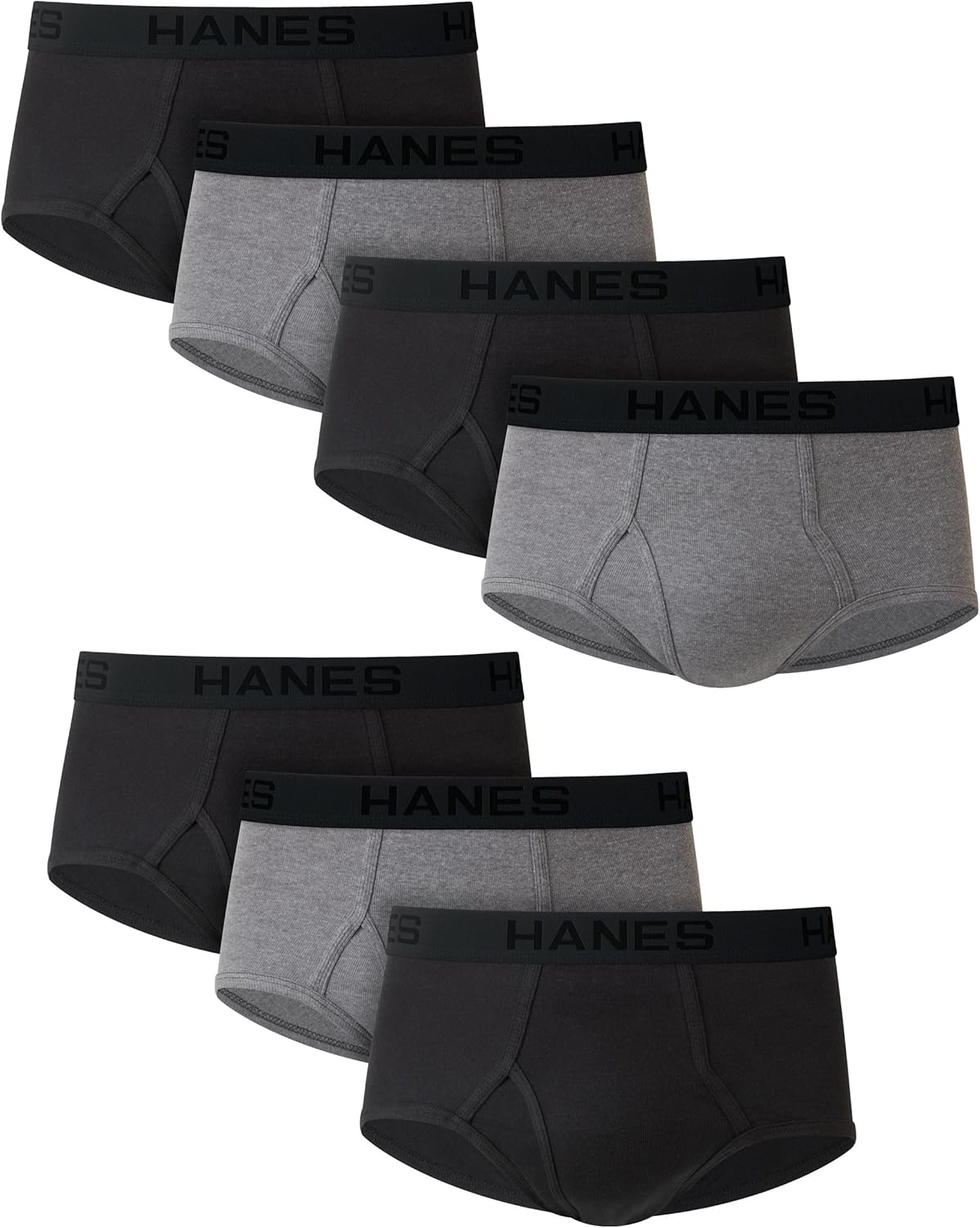 Hanes Men's Tagless Briefs, Soft Moisture Wicking Underwear, Tagless, 7-pack