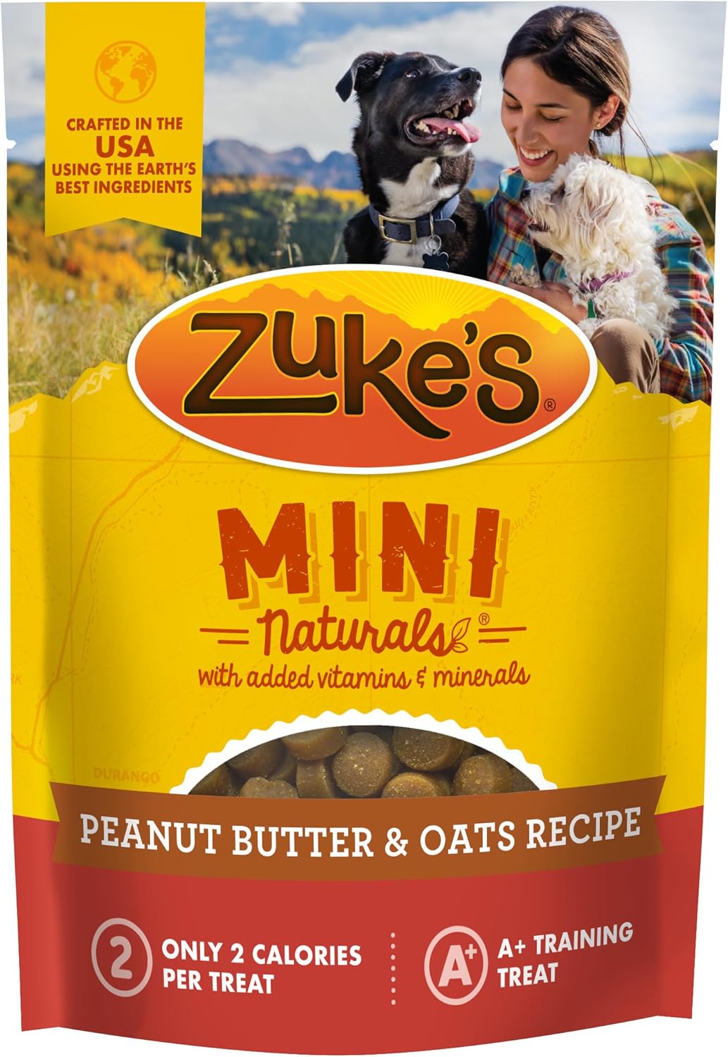 Zuke's Mini Naturals Training Dog Treats Peanut Butter and Oats Recipe - 16 Oz Bag
