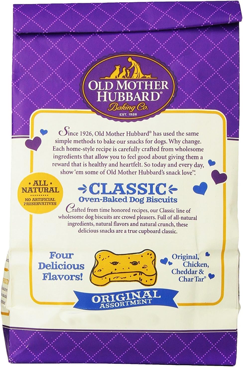 Old Mother Hubbard Crunchy Classic Natural Dog Treats - Original Assortment (2 Pack)