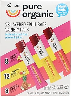 Pure Organic Layered Fruit Bars Variety Pack 28 count (Pack of 1).