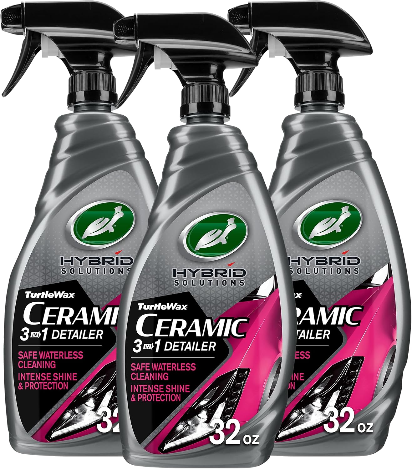 Turtle Wax Hybrid Solutions Ceramic 3-in-1 Car Detailer, 32 oz. (Pack of 3)