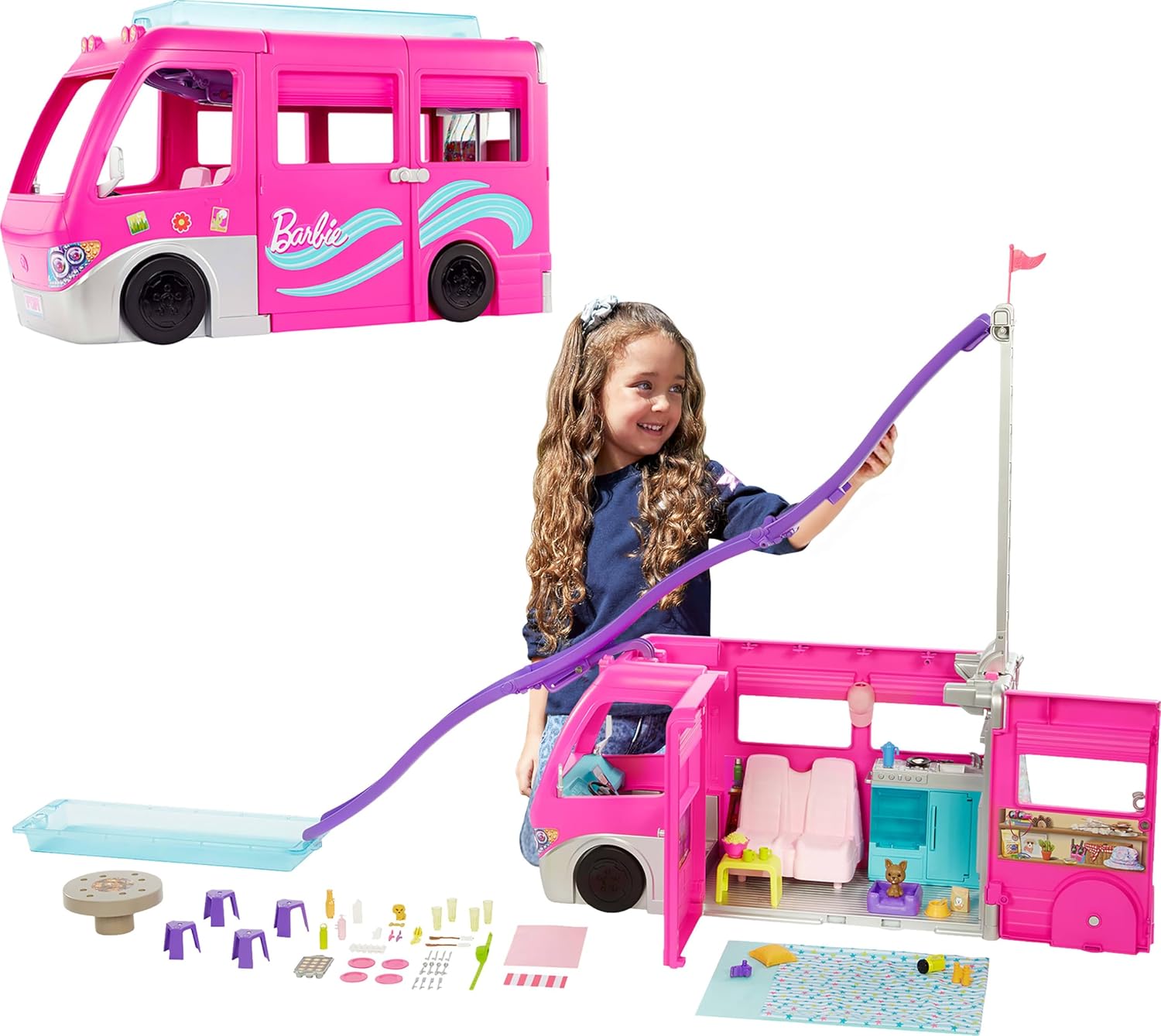 Barbie DreamCamper Playset & Camping Accessories