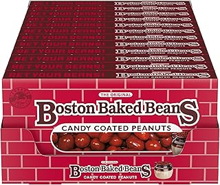 Wonka Boston Baked Beans, Candy-Coated Peanuts, Sweet & Salty, 4.3 Ounce Theater Candy Boxes (Pack of 12)