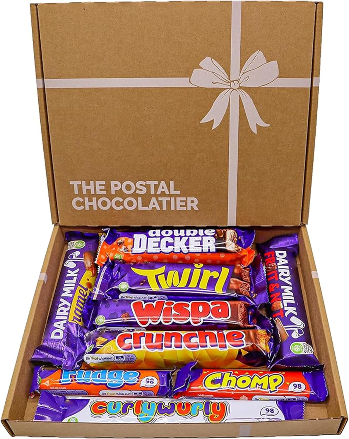 Dairy Milk Chocolate Gift Box Hamper, Full Sized Bars, Letterbox Friendly, Perfect for Presents, Surprises Birthdays and Treats, Twirl, Double Decker, Crunchie.