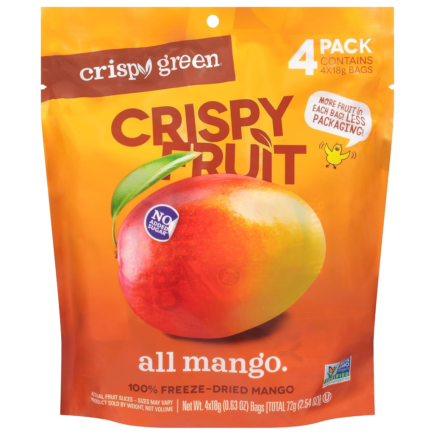 CRISPY GREEN Freeze Dried Mango, 2.54 OZ