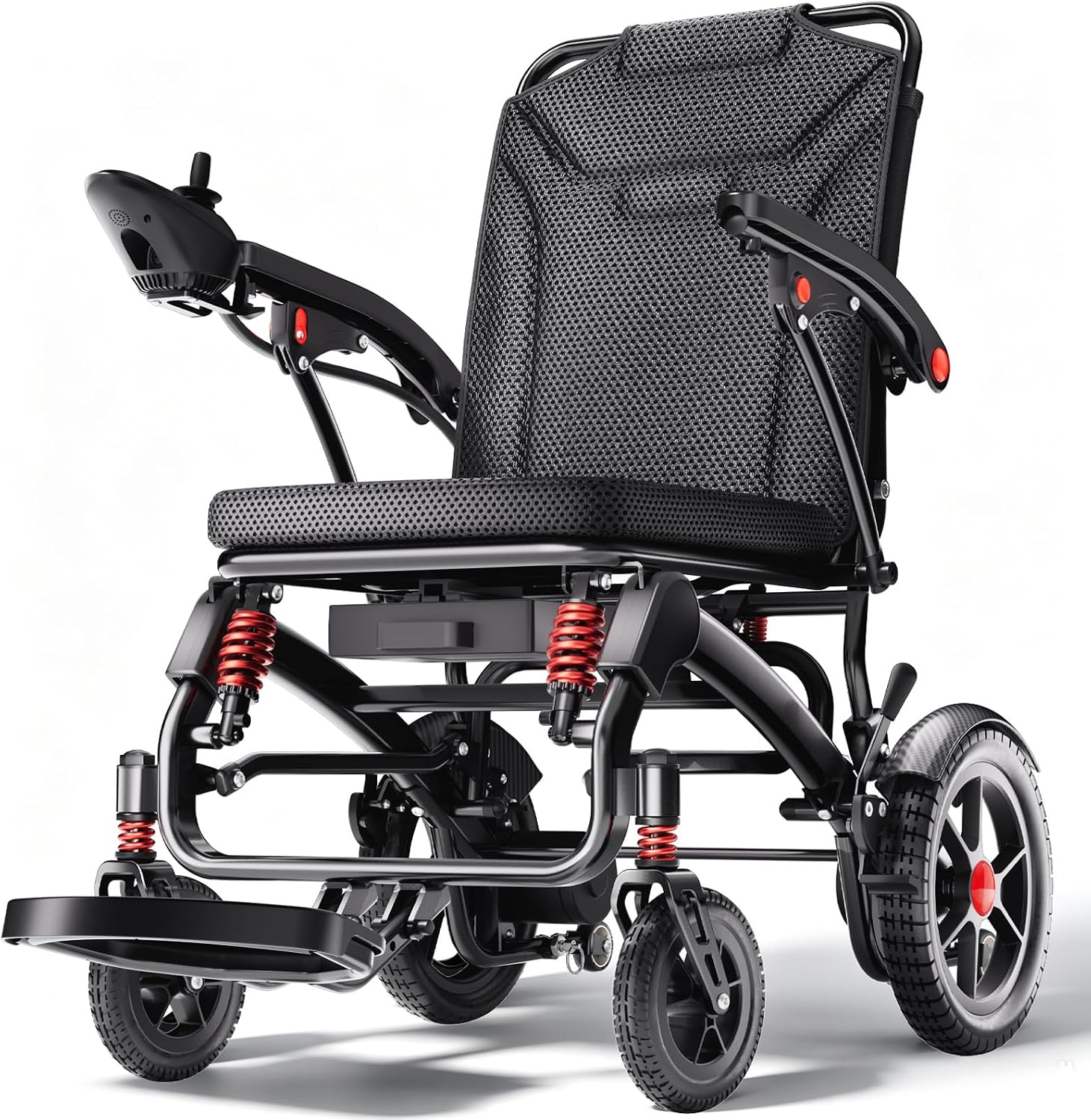 39LB Ultra Lightweight Electric Wheelchairs for Adults,Seniors | 25 Miles Long Travel Range,500W Brushless Motors,350LBS Weight Capacity,All Terrain Foldable Portable,Indoor&Outdoor use