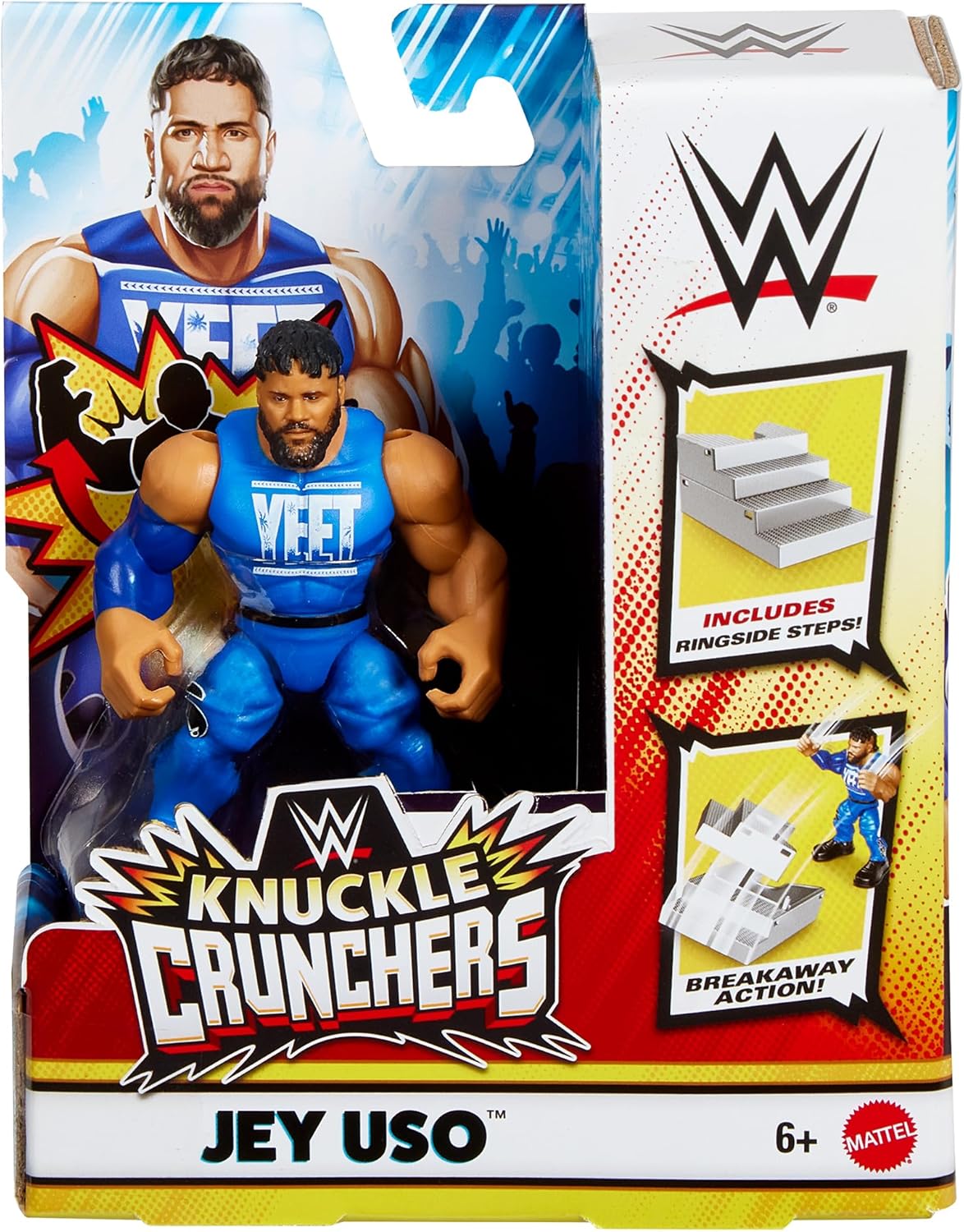 WWE Jey USO Knuckle Crunchers 5 Toy Wrestling Action Figure
